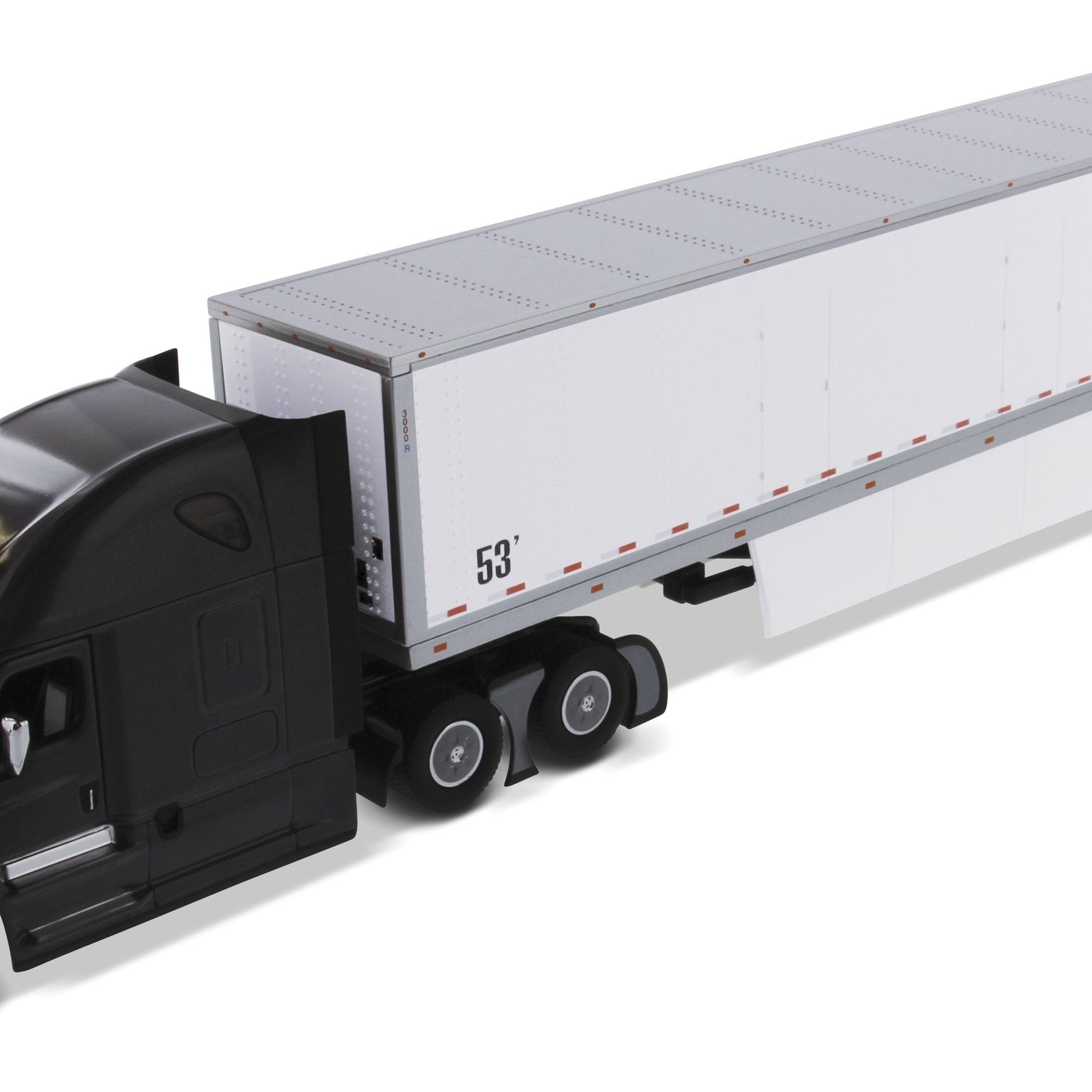 1:50 Freightliner New Cascadia with 53′ Dry Cargo Van – Charcoal Grey tractor + White trailer, Transport Series, 71047