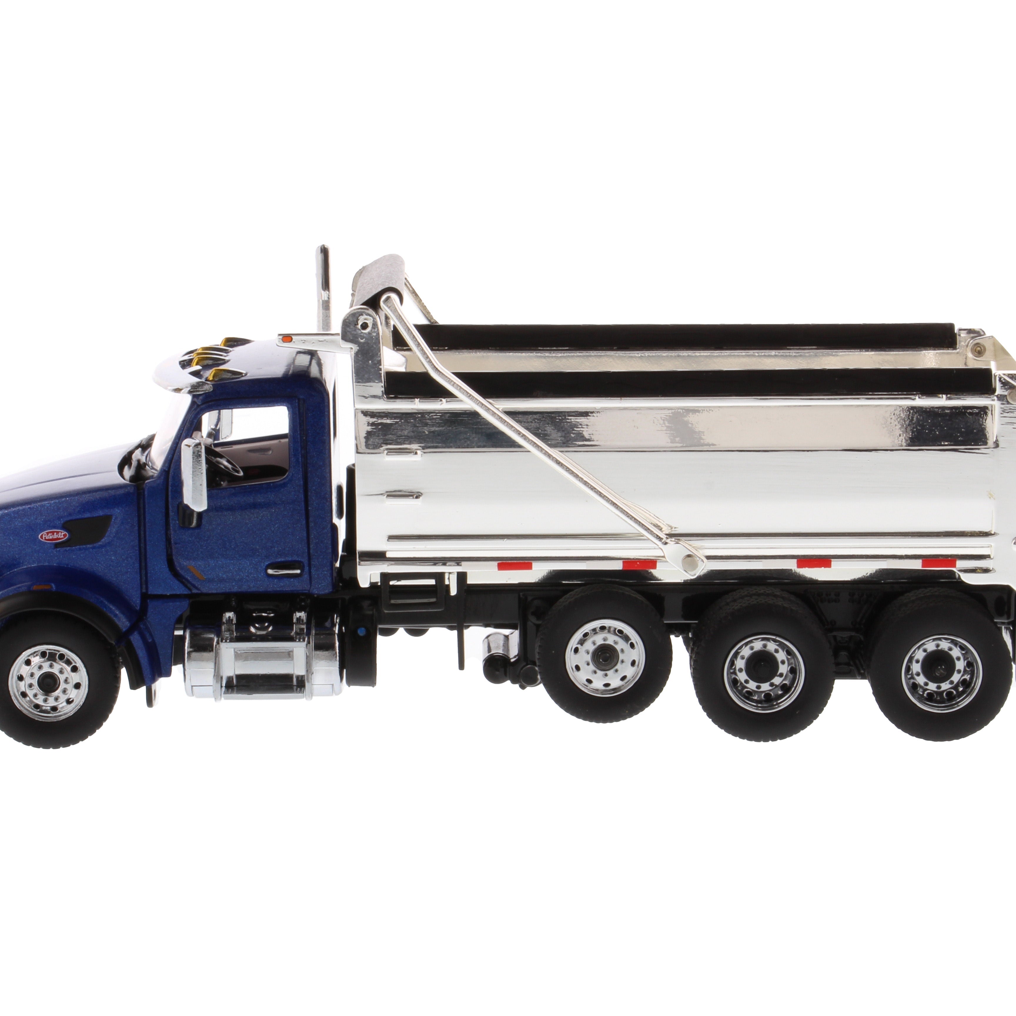 1:50 Peterbilt 567 SFFA Tandem with Pusher Axle Dump Truck, Legendary Blue Cab, 71073