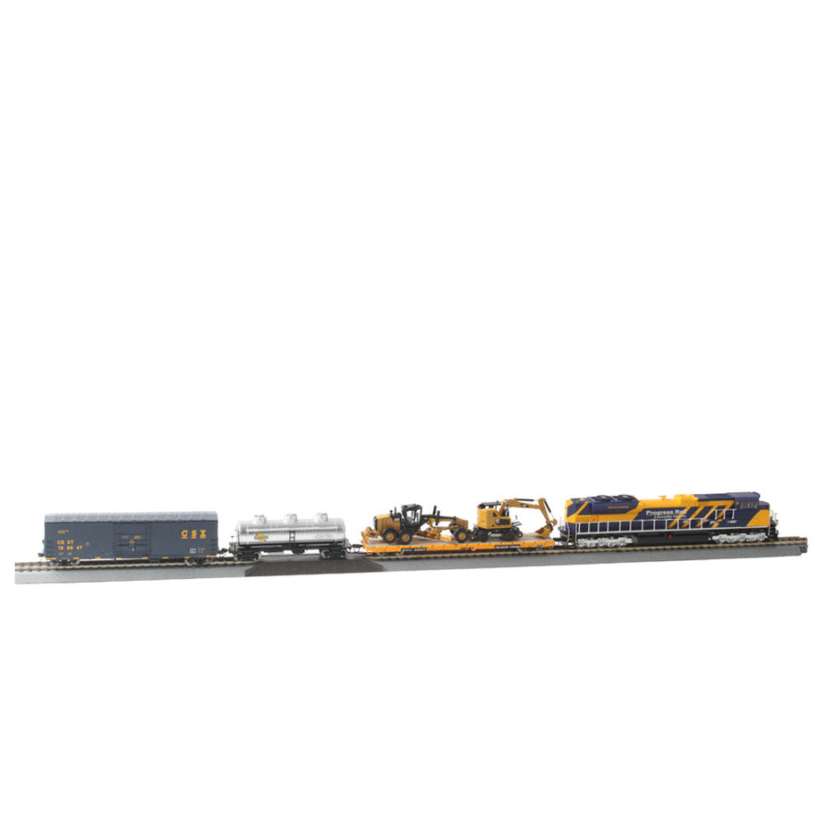Caterpillar Progress Rail HO scale Train Set Collectible Diecast Scale Model Replica, 87001