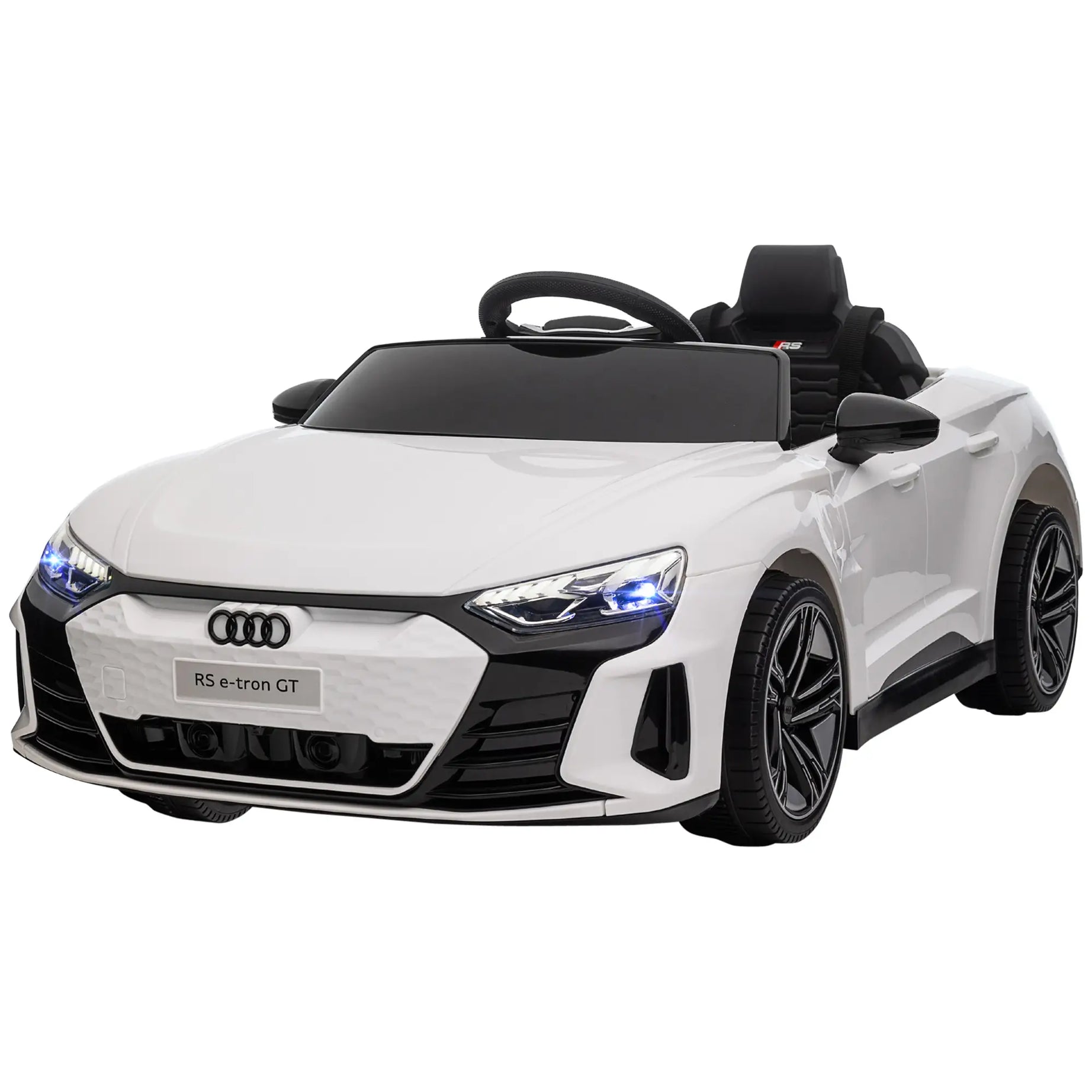 Aosom Ride-On Toy On Car with Remote Control, 12V 3.1 MPH Electric Ride for Kids w/ Suspension System, Horn Honking, Blue
