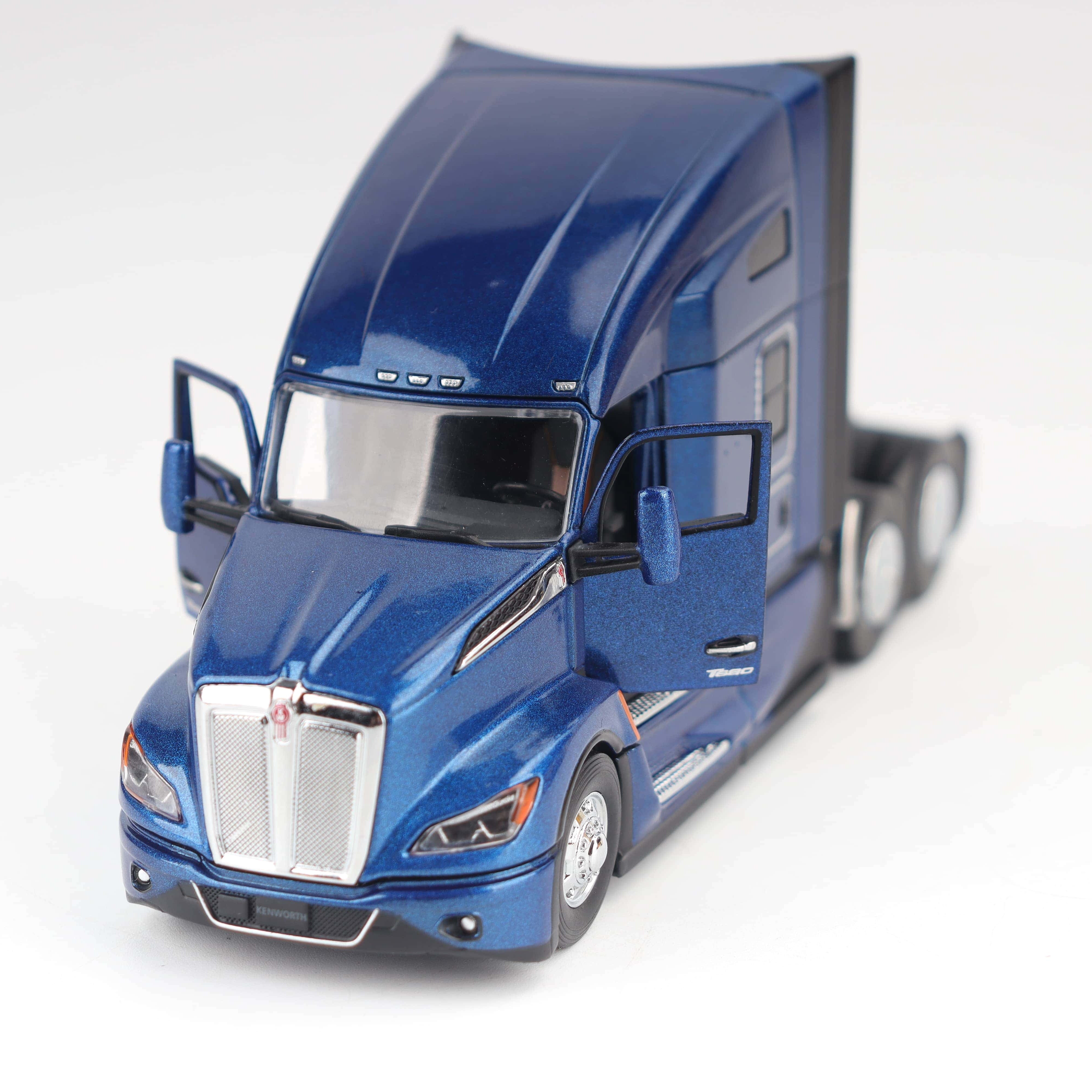1:50 Kenworth T680 Next-Gen 76inch High Roof Sleeper Cab Tandem - Cerulean Blue Cab, Transport Series, Mfg. 71108