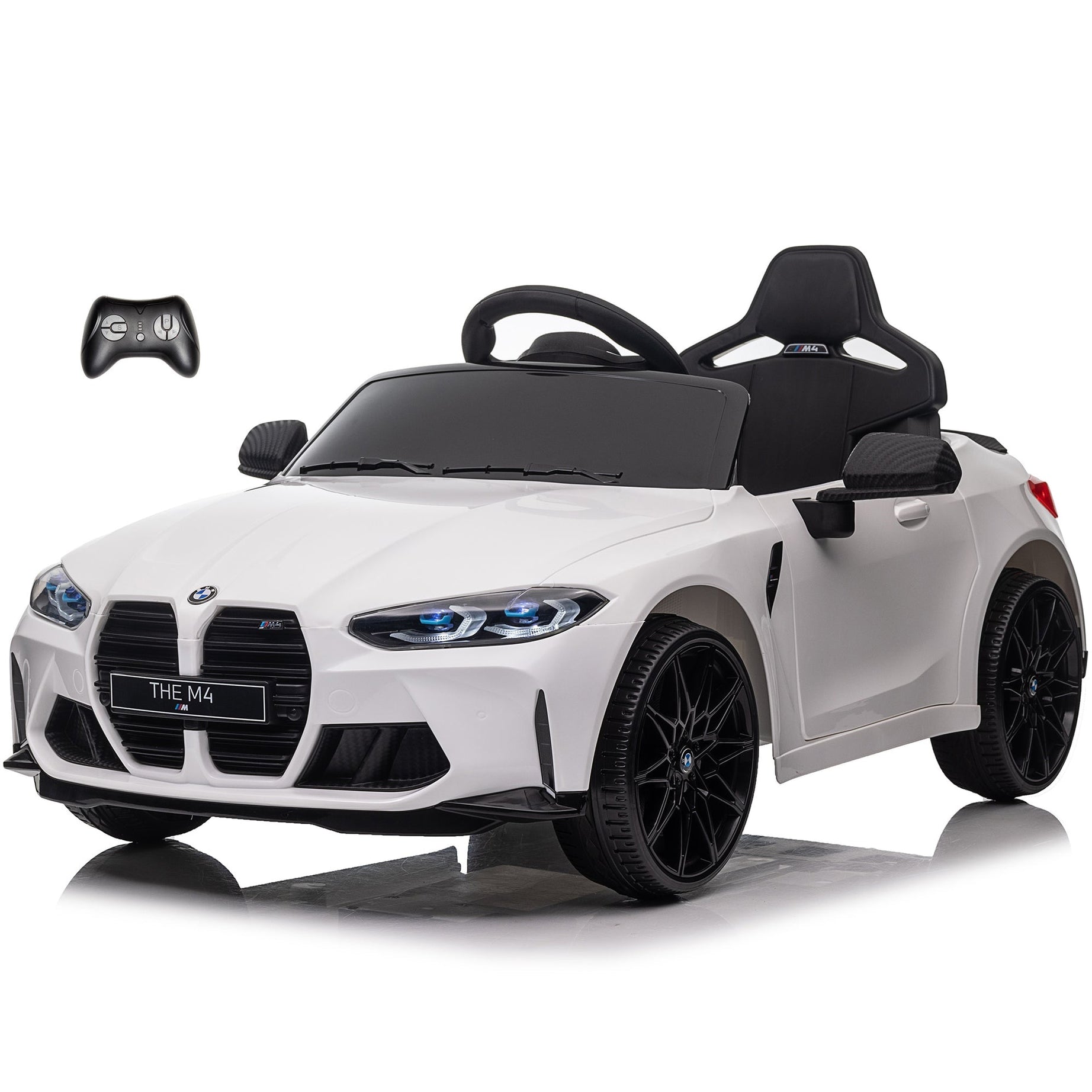 BMW M4 12V Ride on Car with Remote Control, LED Lights and Music, Licensed