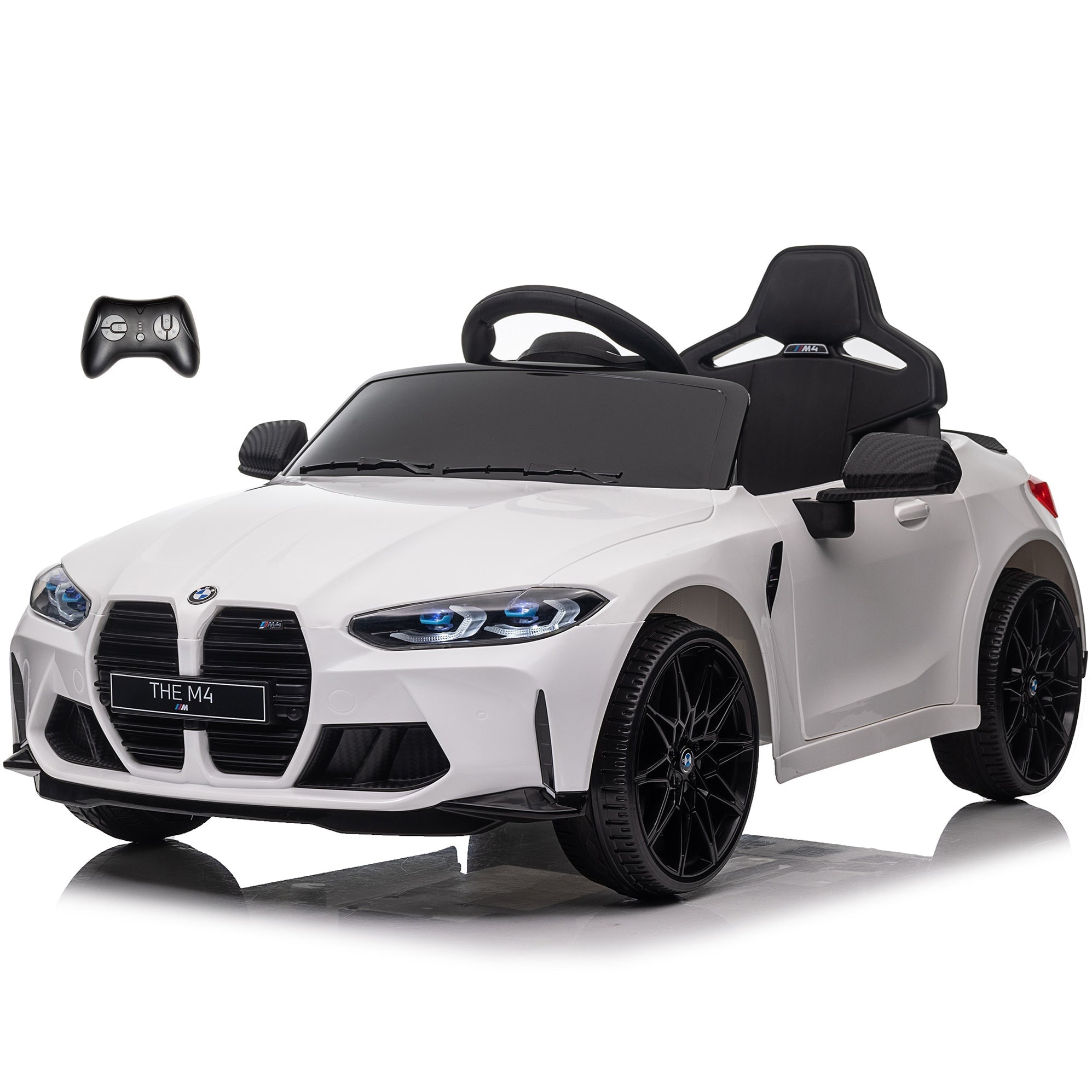 BMW M4 12V Ride on Car with Remote Control, LED Lights and Music, Licensed