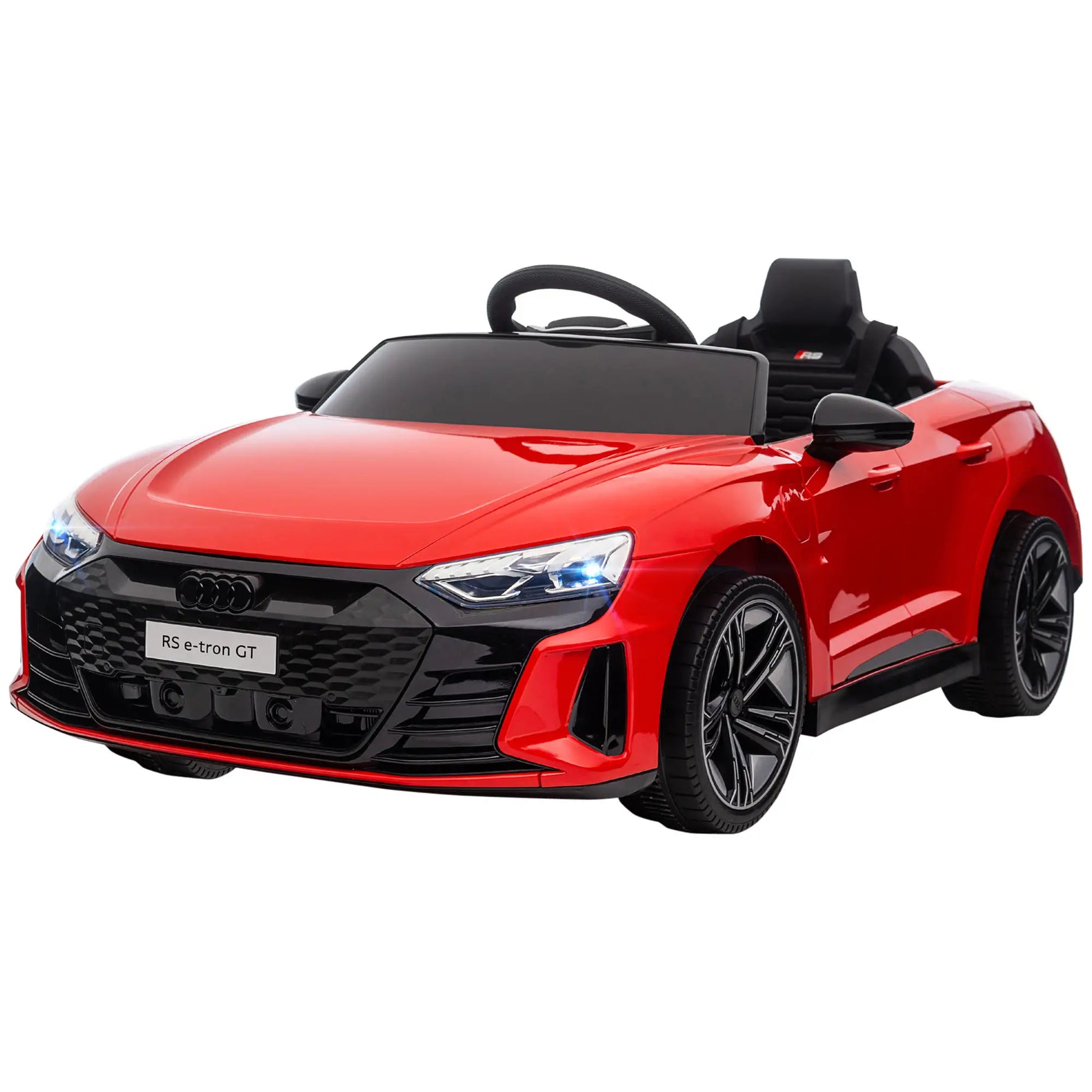 Aosom Ride-On Toy On Car with Remote Control, 12V 3.1 MPH Electric Ride for Kids w/ Suspension System, Horn Honking, White